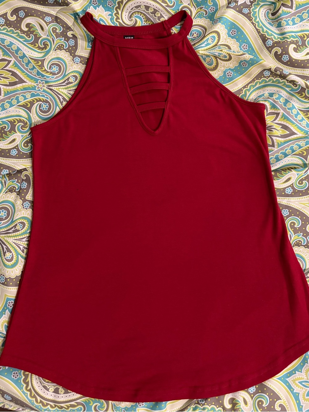 Shein red tank top